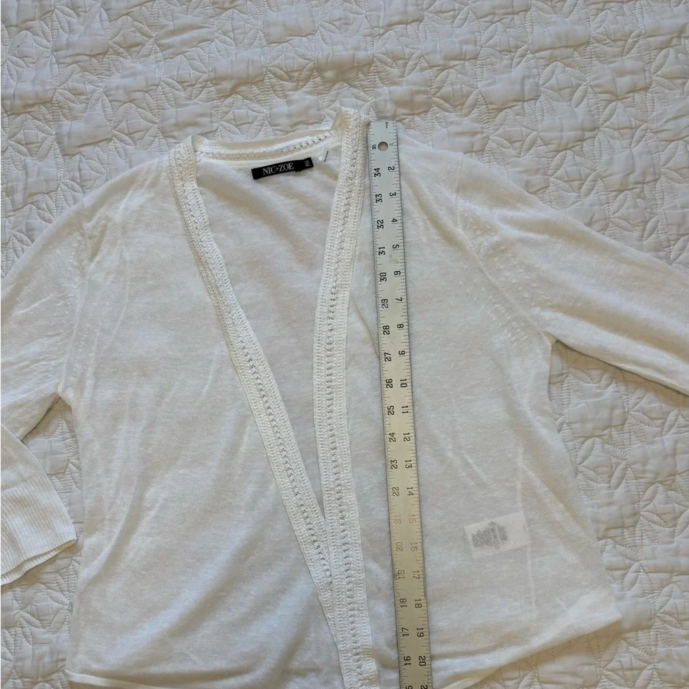 NIC+ZOE Linen White Textured Knit Top - Picture 4 of 5